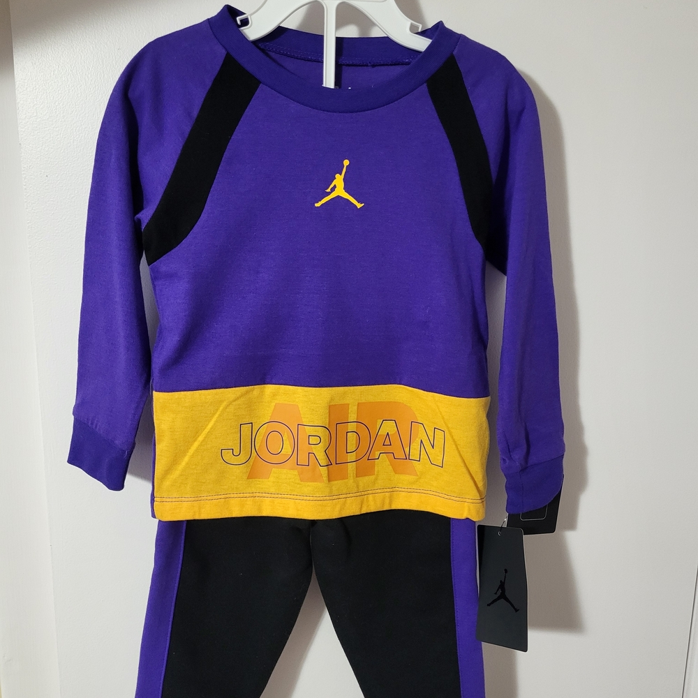 Jordan 2 pc Infant Set Boys, Purple, Lomg Sleeve/Sweatpants, NEW, Size 24 Months